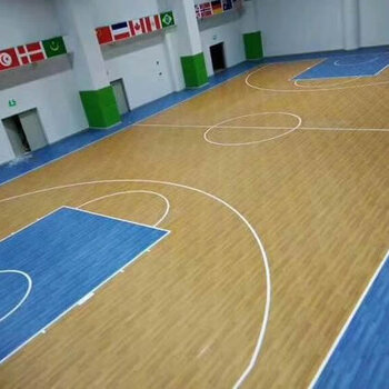 球場PVC地板施工-深圳室內運動地板-PVC地膠鋪設-施工
